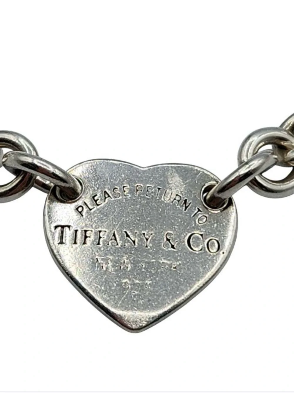 Tiffany & Co. Sterling Silver Heart Tag Bracelet - Silver